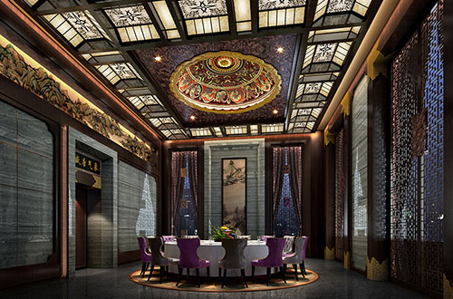 西峰低调奢华的新中式酒店设计效果图