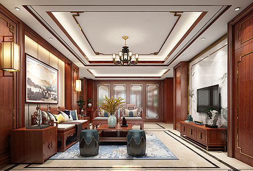 西峰小清新格调的现代简约别墅中式设计装修效果图